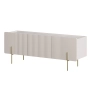 Szafka RTV Malmi 150 cm - kaszmir / crema bianca / złote nóżki